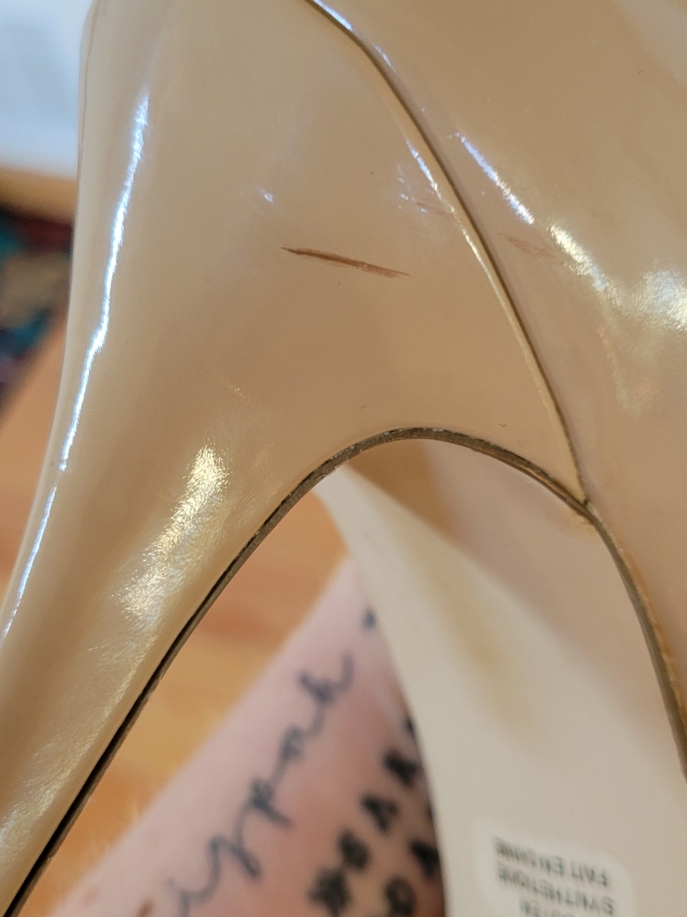 Madden Girl "Getta" Nude Patent Platform Pumps - Picture 6 of 8